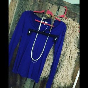 Purple long sleeve shirt